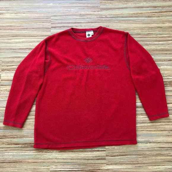 Columbia Embroidered Logo Fleece Pullover Sweater Vintage 90s Made in Canada - Picture 4 of 7